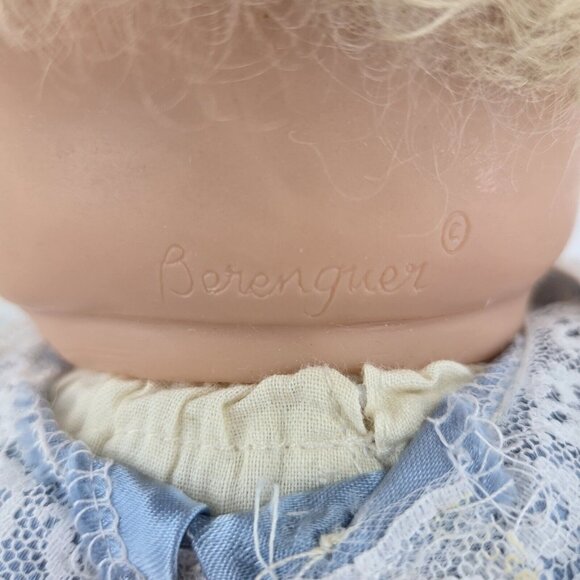 Vintage BERENGUER Reborn Baby Girl Doll 19” Eyelashes Weighted‎ Mohair Blond - Picture 14 of 16
